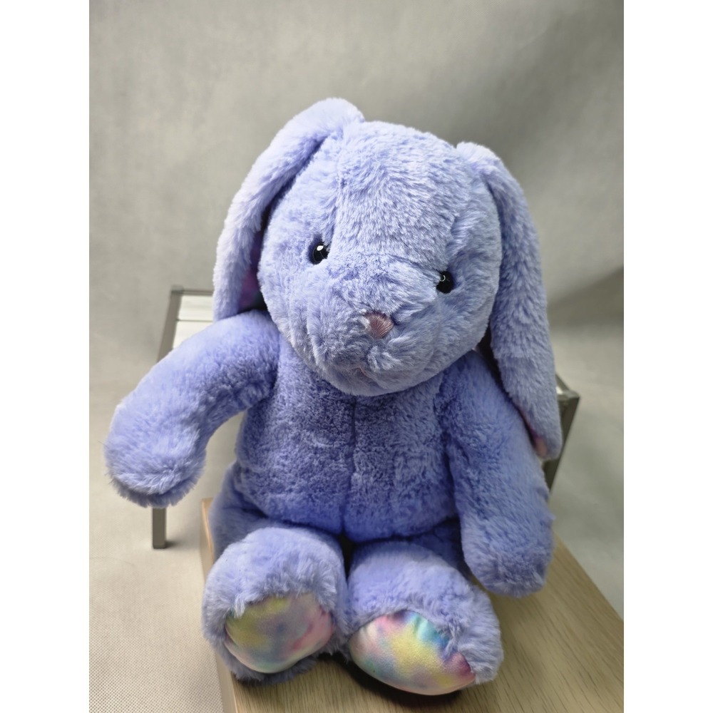 tto Build Bear Pawlette purple 14" Tie-dye pastel paw bunny rabbit plush stuffed